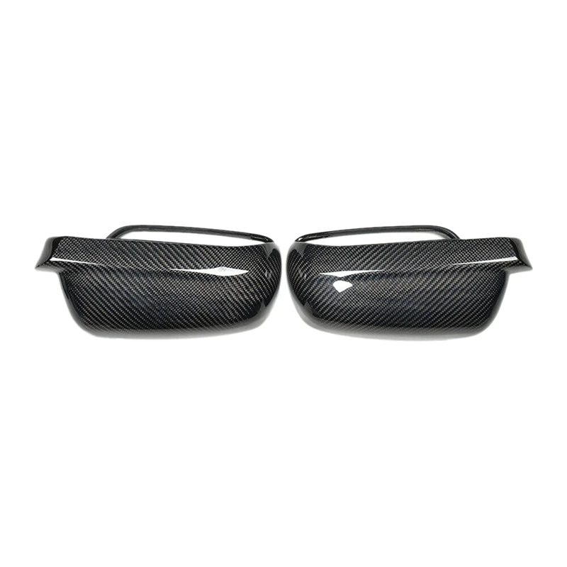 

4X Carbon Fiber ABS Side Rear View Mirror Cover Replacement For Bora 1998-2009