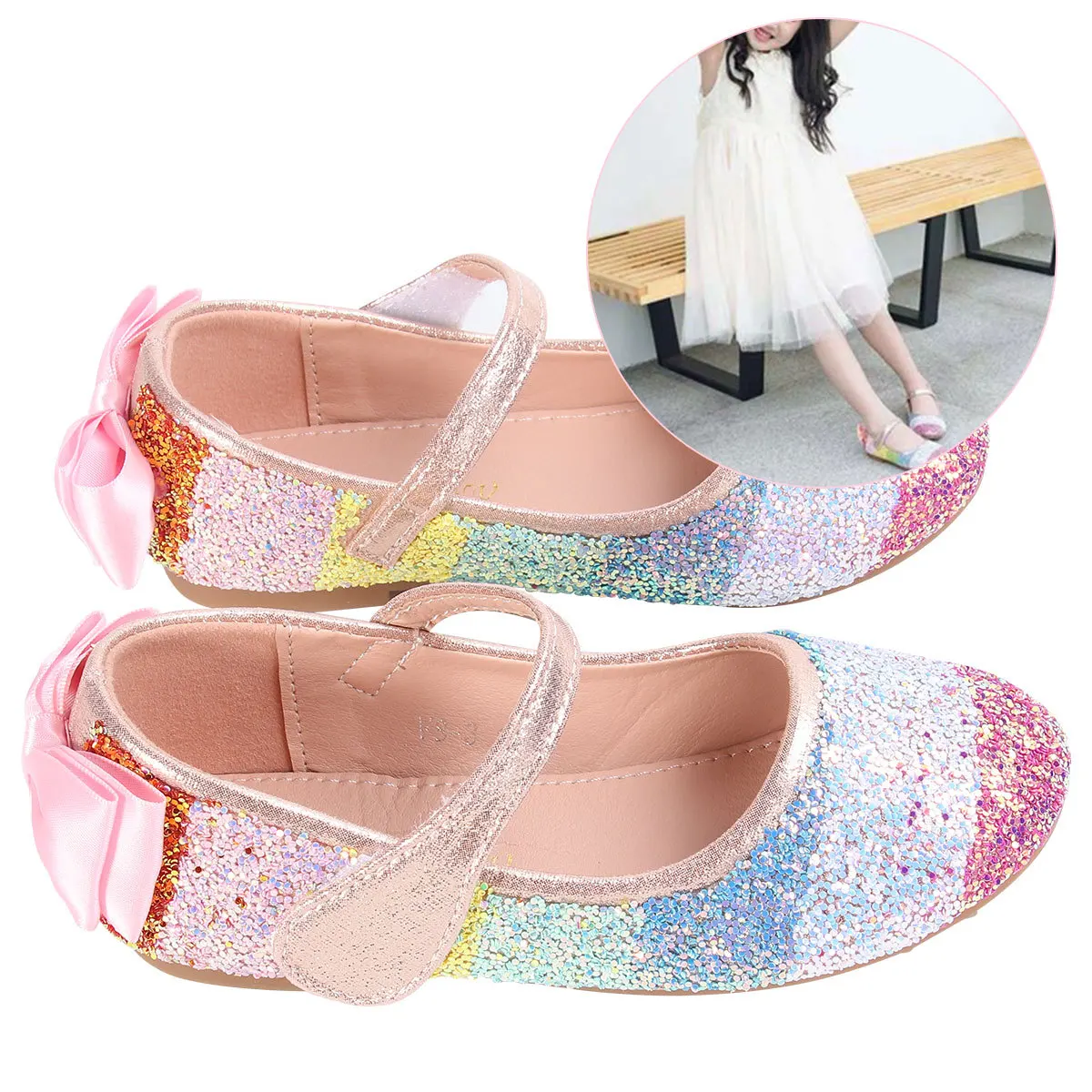 

1 пара розовых туфель для девочек, размер 27, классический дизайн принцессы, водонепроницаемая противоскользящая обувь Tpr для отдыха, обувь для косплея