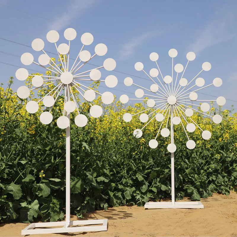 New wedding props wrought iron electric rotating windmill road guide wedding stage background decoration Ferris wheel ornament