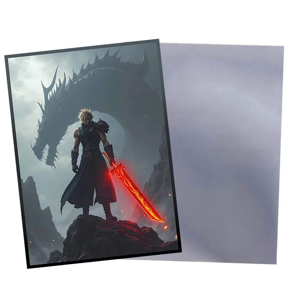 60 قطعة 66X91 مللي متر المحارب والتنين حافظة بطاقات حجم قياسي ماتي أنيمي الشكل بطاقات التداول حماة MTG/PTCG #4