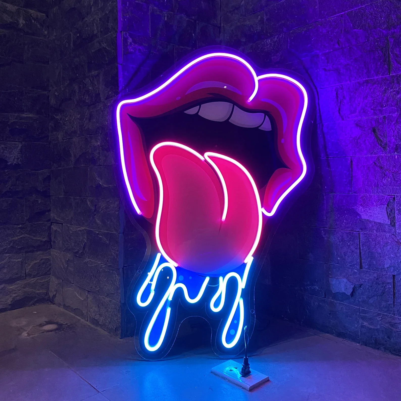 Lip and Tongue Neon Sign, Lip and Tongue Led Sign, Lip Light Sign, Neon Light Sign Bedroom Fashion, Room Decoration