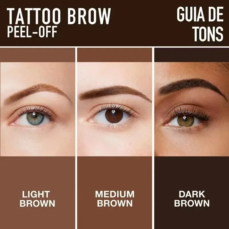 3D Natural Grey Brown Peel-off Eyebrow Gel Tint Wodoodporny, trwały, nie rozmazujący się płynny tatuaż na brwi Dying Cream Makeup