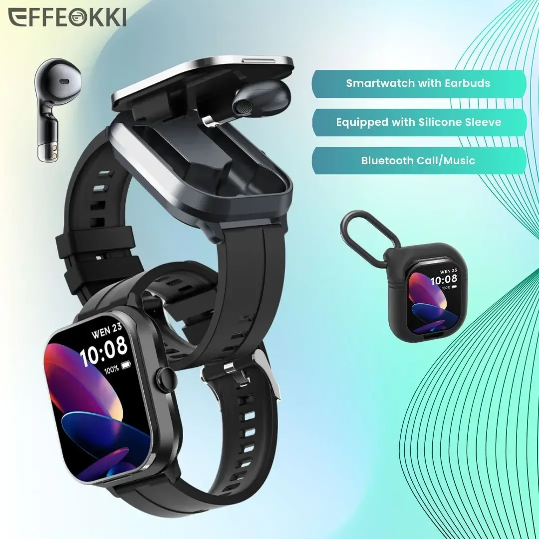 2024 2-In-1 Smart Watch Built In Earphones Man 2 Inch NFC Make/Answer Call Multi Sport Exercise Tracker For Iphone Android