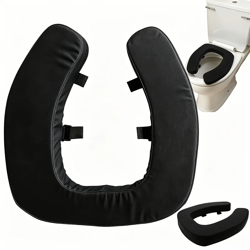 Height-Adjustable Toilet Seat - U-shaped Ergonomic Design with Non-Slip Textured Surface and Soft Padding, Universal Fit Toilets