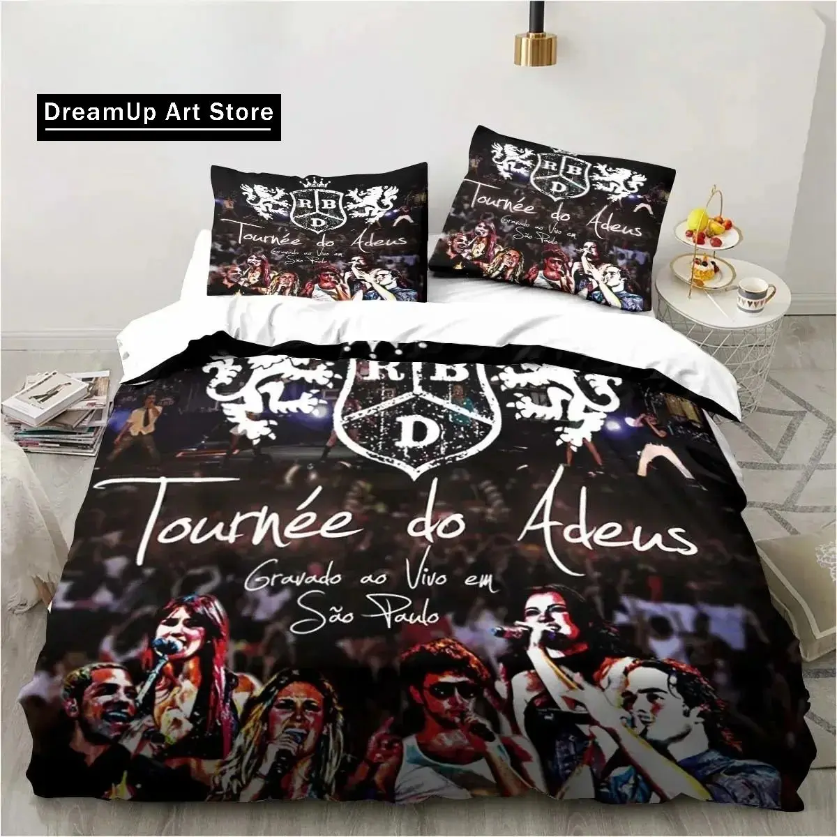 3D Print Music Band RBD Bedding Set Duvet Cover Comforter Bed Set Quilt Cover Pillowcase,King Queen Twin Size Boys Girls Adult