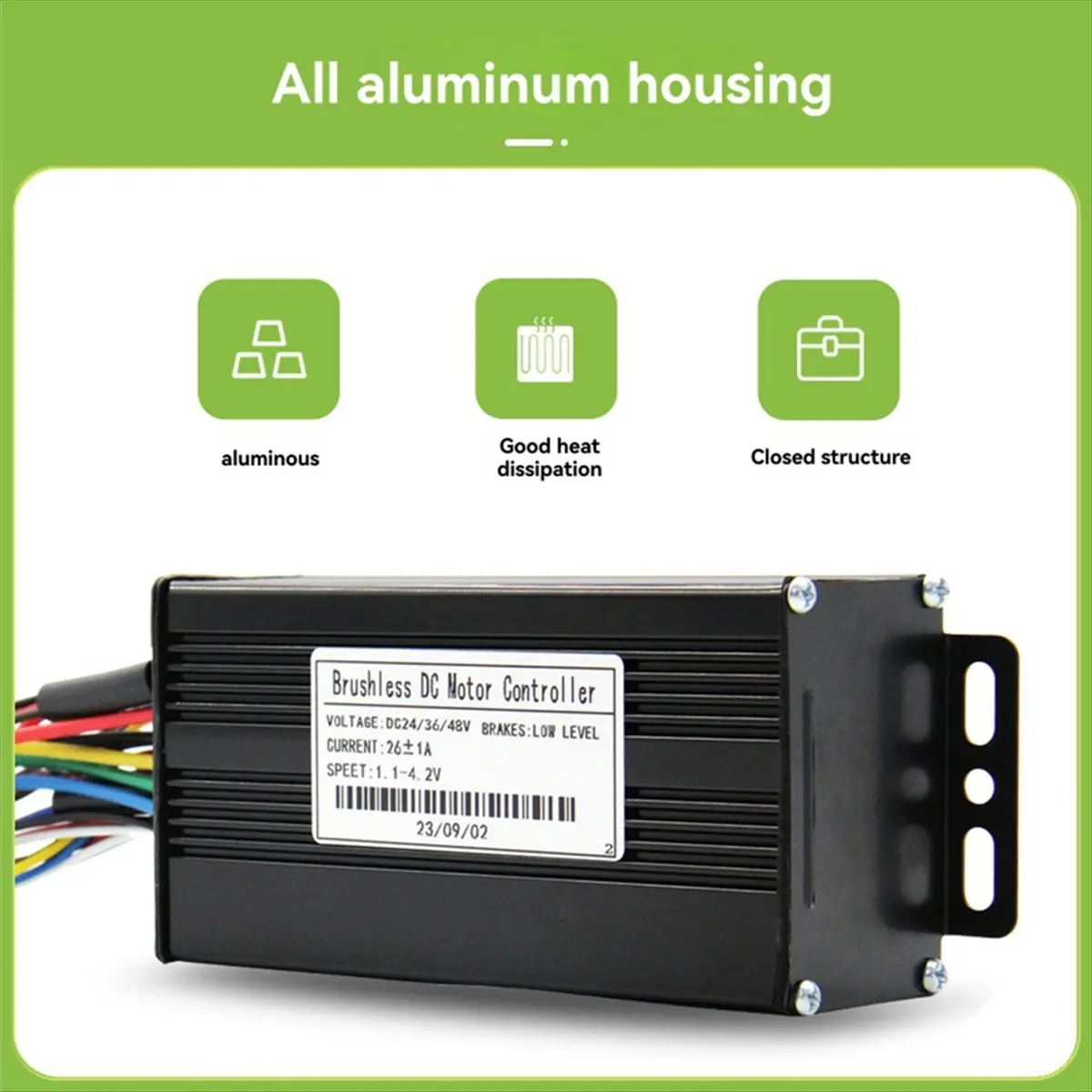 36V 48V 500W 750W 26A Three Mode Brushless Controller with Speed Limit Line for Ebike Electric Scooter-A49I - view 4
