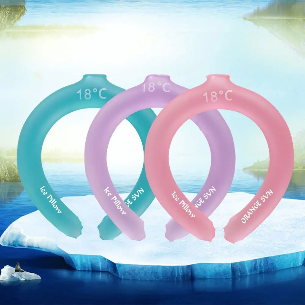 

Reusable Neck Cooling Tube Wearable Body Cooling Neck Cooler 18 Degrees Natural Freezing Preventing Heatstroke Ice Pillow
