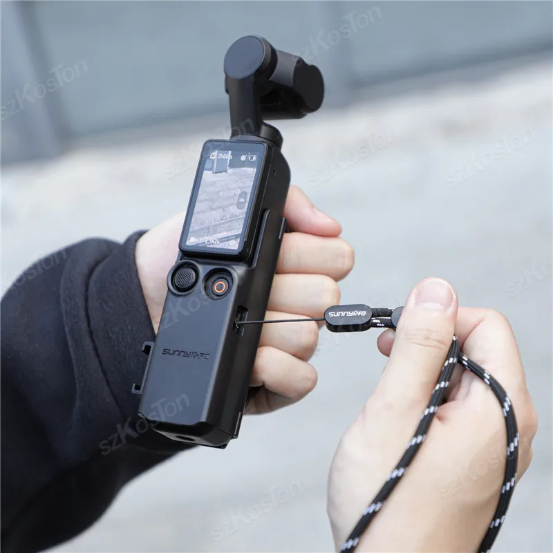 Voor DJI Osmo Pocket 3 Handband Beschermhoes Lanyard Uitbreidingsframe Koude Schoen Verlenging Handvat Cover voor Pocket 3