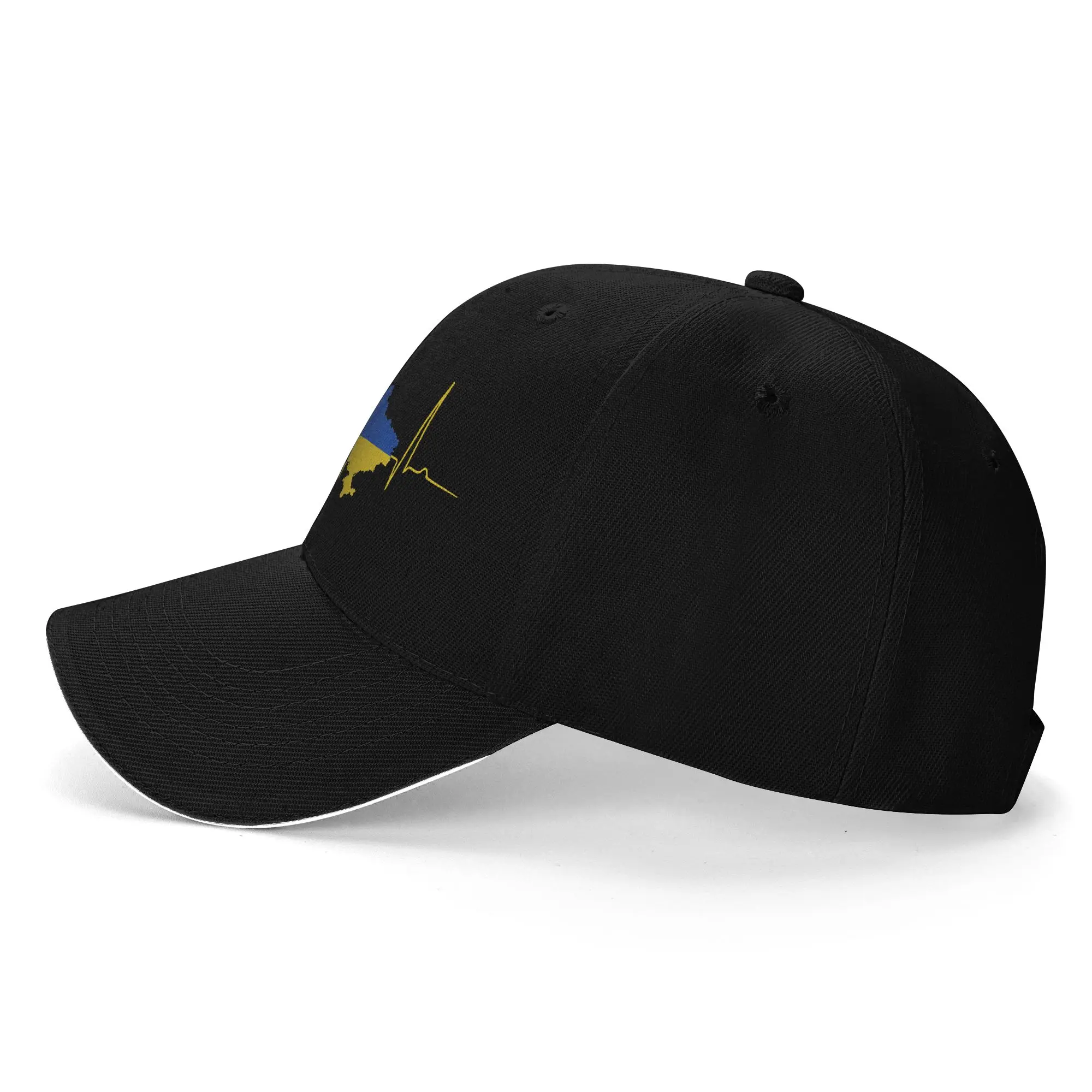 Unisex Ukraine Heart Ukrainian Heartbeat Outdoor Hat  Sun Cap Casual Baseball Cap Sports Hats