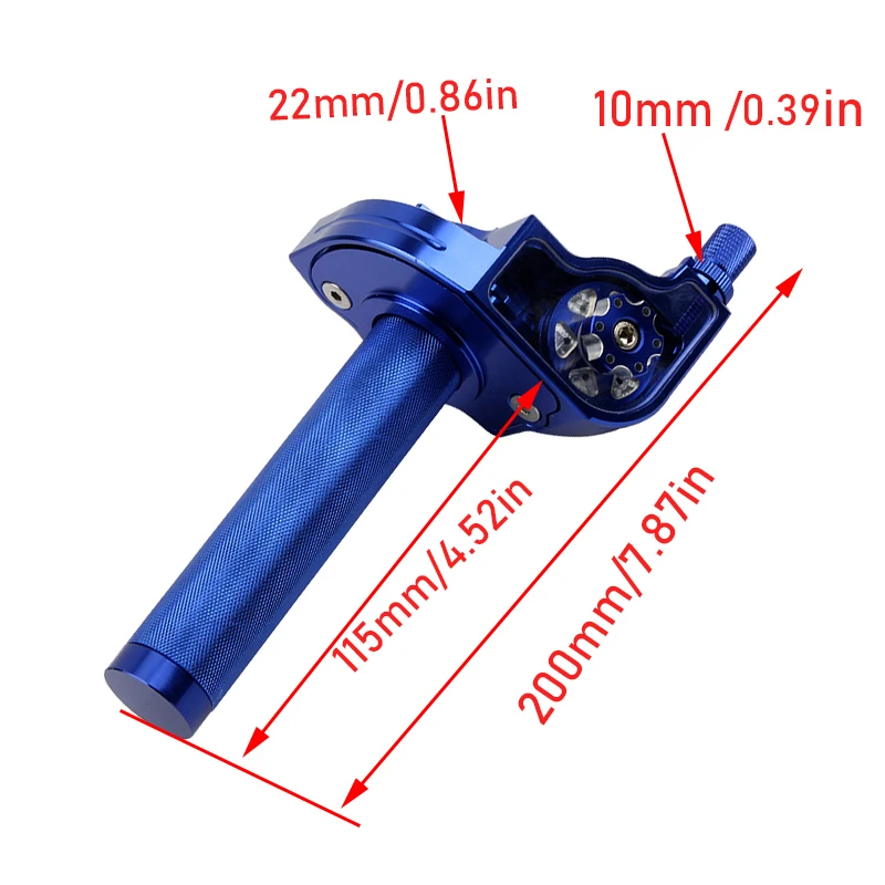 Universal Motorcycle 22mm M10*1.5 CNC Aluminum Accelerator Throttle Twist Grips Handlebars For Moped Scooter ATV Quad Bike