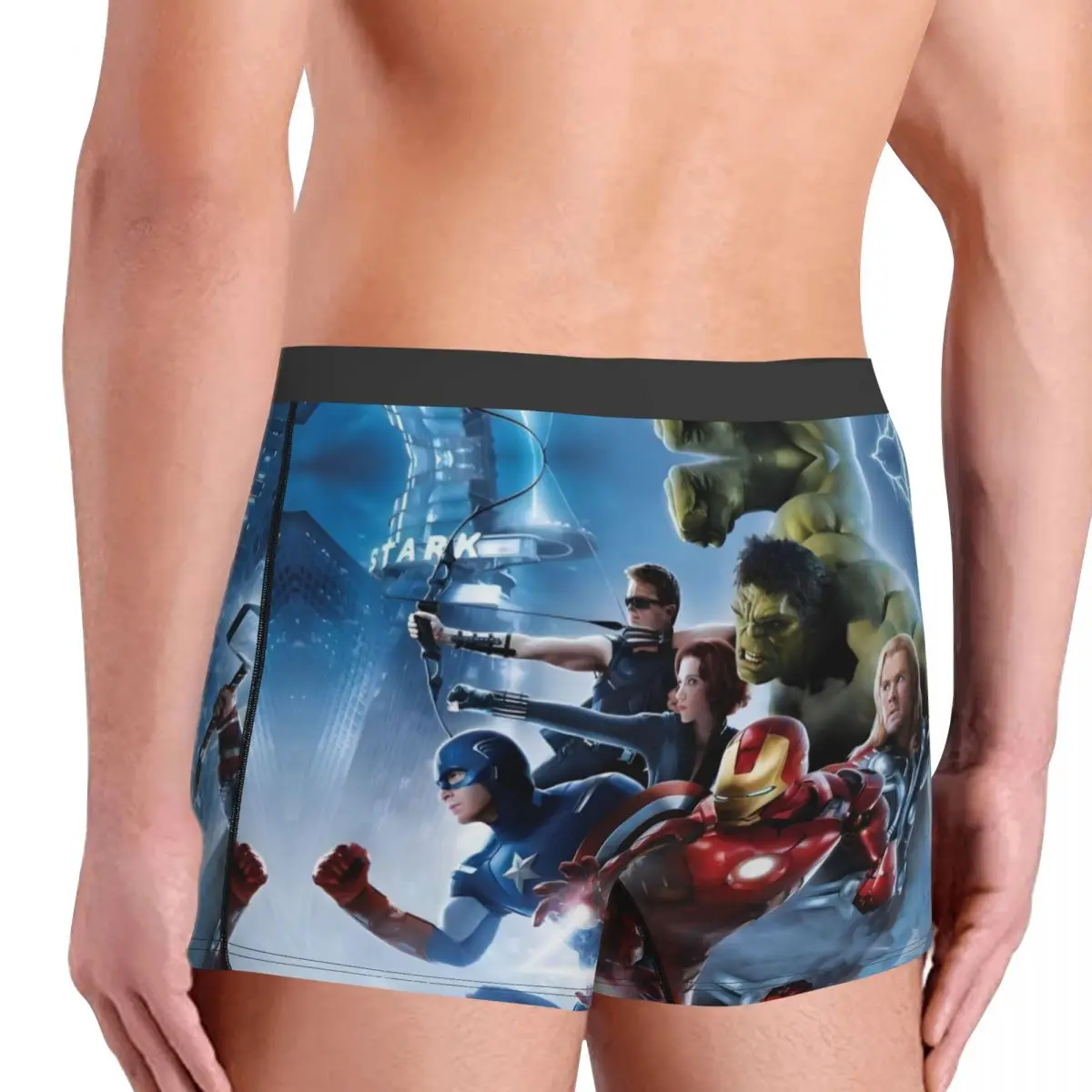 Iron Man Marvel Animation Iron Man Underpants Breathbale Panties Man Underwear Ventilate Shorts Boxer Briefs