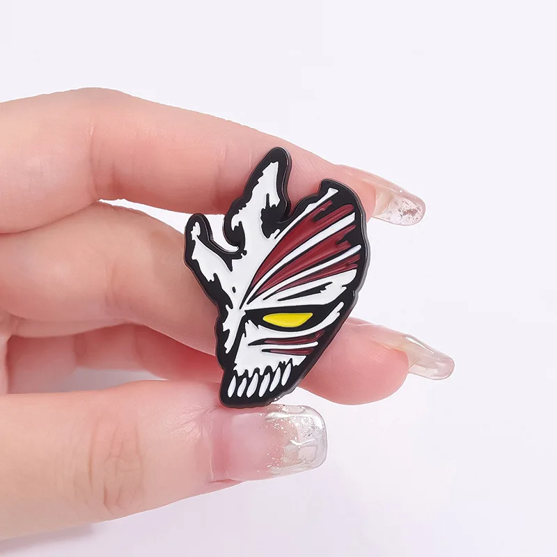 Cartoon Anime Peripheral Halloween Reaper Mask Enamel Pin Horror Halloween supplies costumes accessories Gift toys