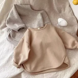 Autumn Baby Long Sleeved T Shirts Fashion Boys Top Children Korean Solid Color T-shirt Baby Girls Tee Children Clothes Kids