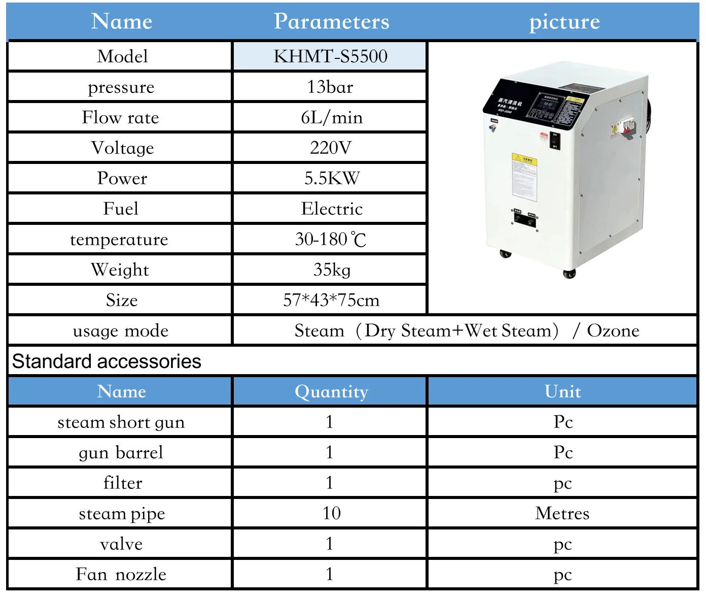 13bar Steam Cleaning Machine Dry Steam Wet Steam for Industrial Cleaning Car Washing and Kitchen Oil Stain Removal