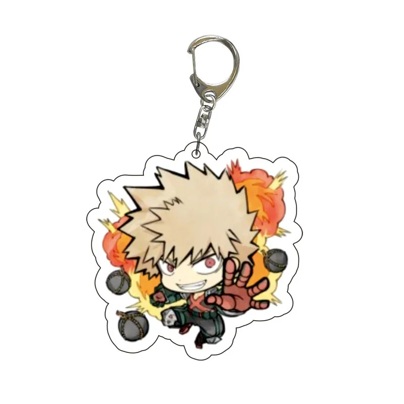 Anime Game Boku no Hero One's Justice Cosplay Costume Key Pendant Props Acrylic Keychain Keyring