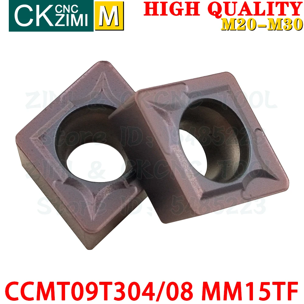 CCMT09T304 MM15TF CCMT09T308 MM15TF Inserti in metallo duro Inserti interni per tornitura esterni Utensili CCMT 09T3 CCMT09T3 CNC Utensili da taglio per tornio meccanico in metallo per acciaio inossidabile