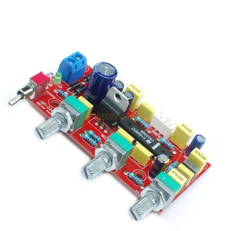 لوحة مضخم الصوت F62C HiFi مع لوحة نغمة Preamp LM1036 مع مقياس الجهد القابل للتمديد لمكبر صوت المسرح المنزلي في متجر DIY #4