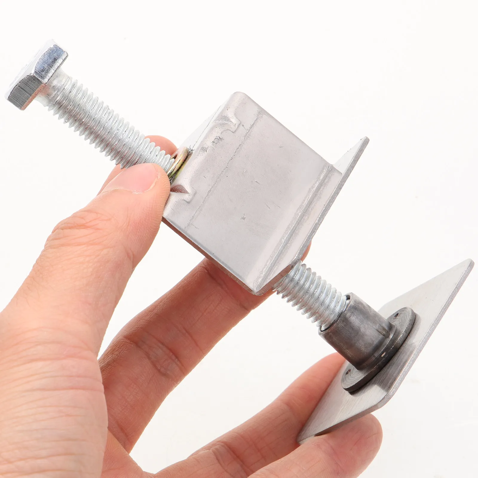 Ceramic tile leveling tool for tile workers to secure tile support with iron metal 2 pieces silver