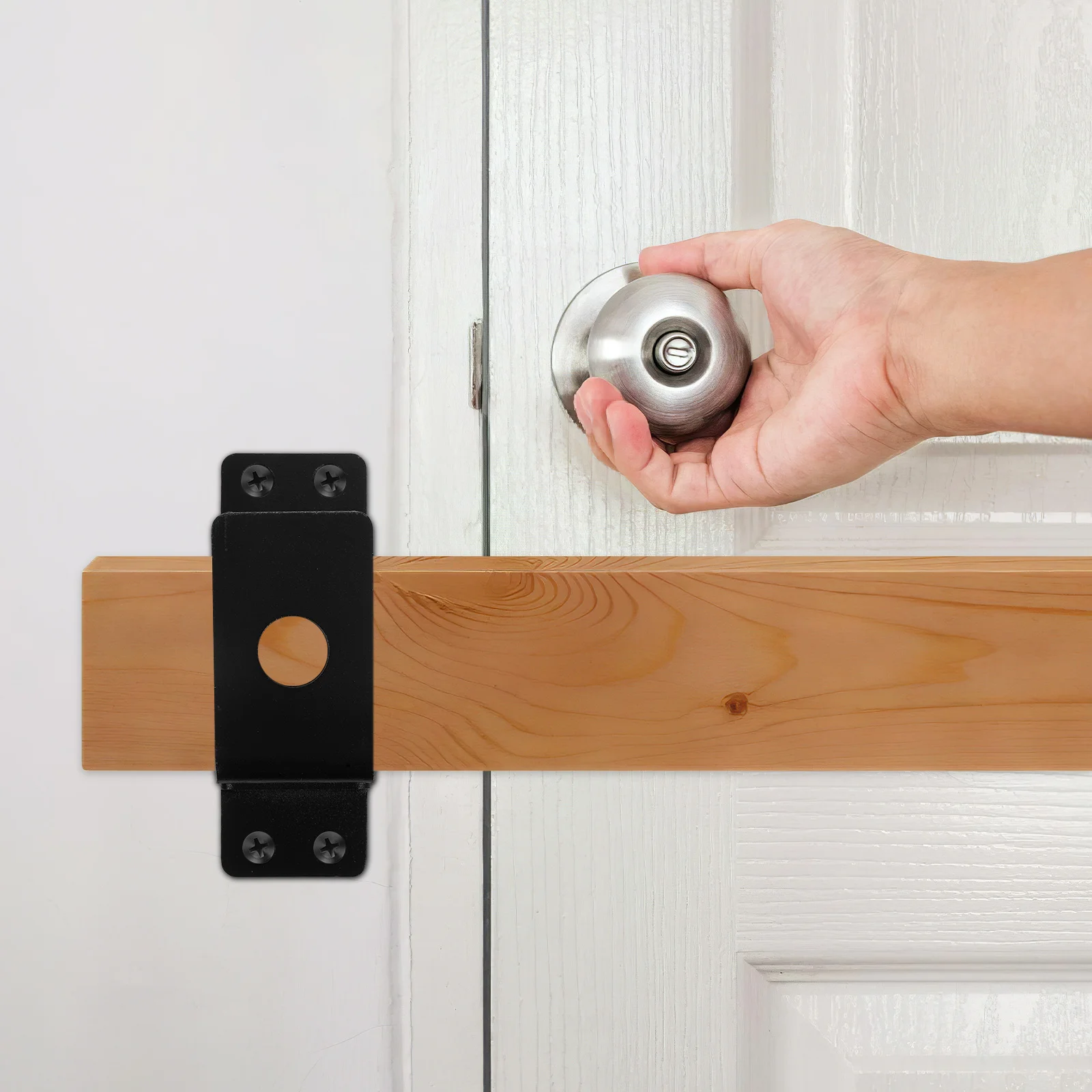 

1 set 1 Set Heavy Duty Barricade Bracket U Shaped Bar Holder For Home Security Door Brace Safety Bar Front Door Lock Protection