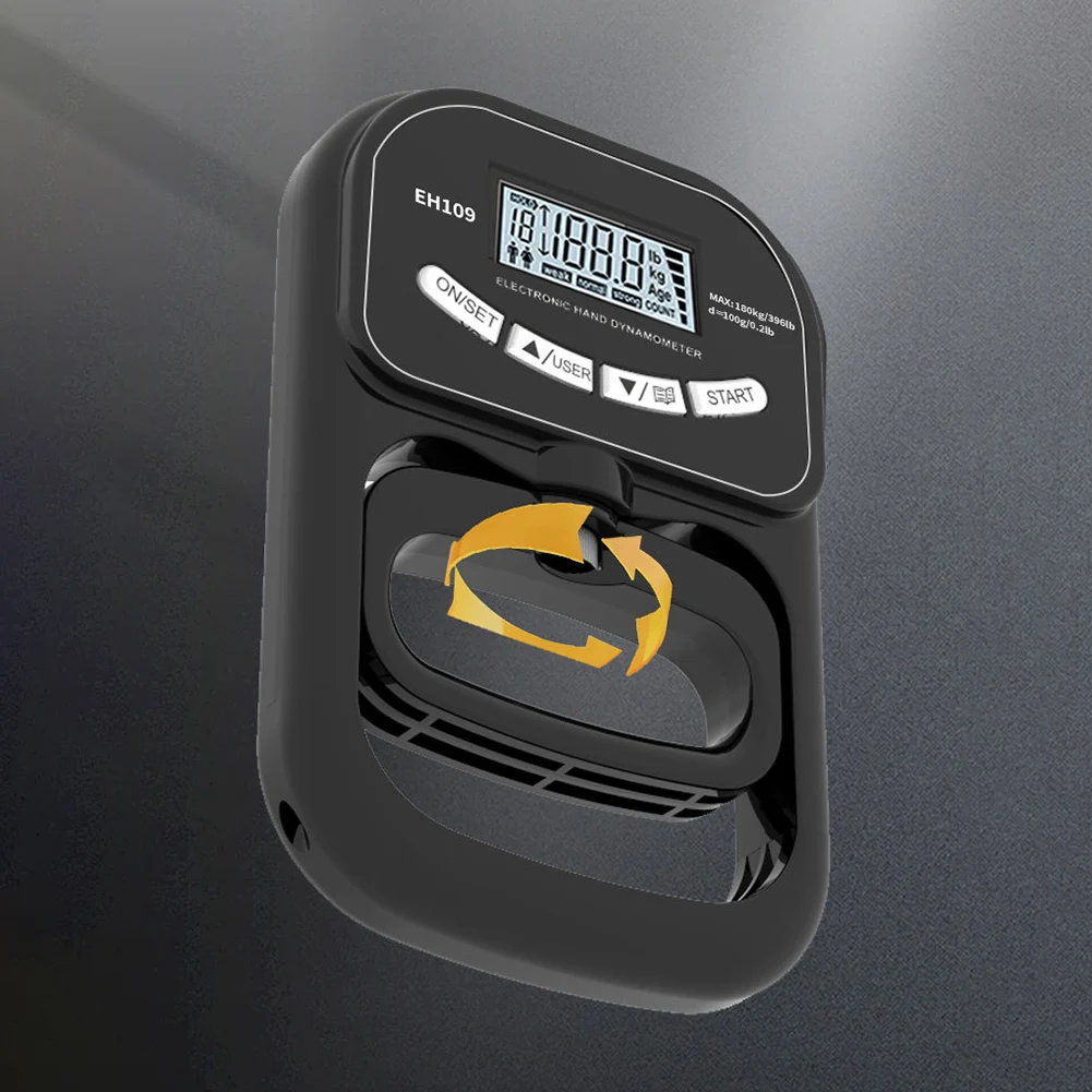 مقياس قوة اليد الرقمي جهاز تمرين اليد USB قابل لإعادة الشحن قبضة اليد مقياس التدريب بطارية تعمل 120 كجم/264 رطل للرياضة #3