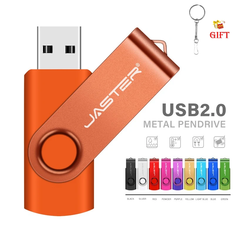 

JASTER Бизнес USB-накопитель 128 ГБ Вращающийся флэш-накопитель 64 ГБ Красочная карта памяти 32 ГБ Пластиковая USB-накопитель 16 ГБ Флешка 8 ГБ 4G