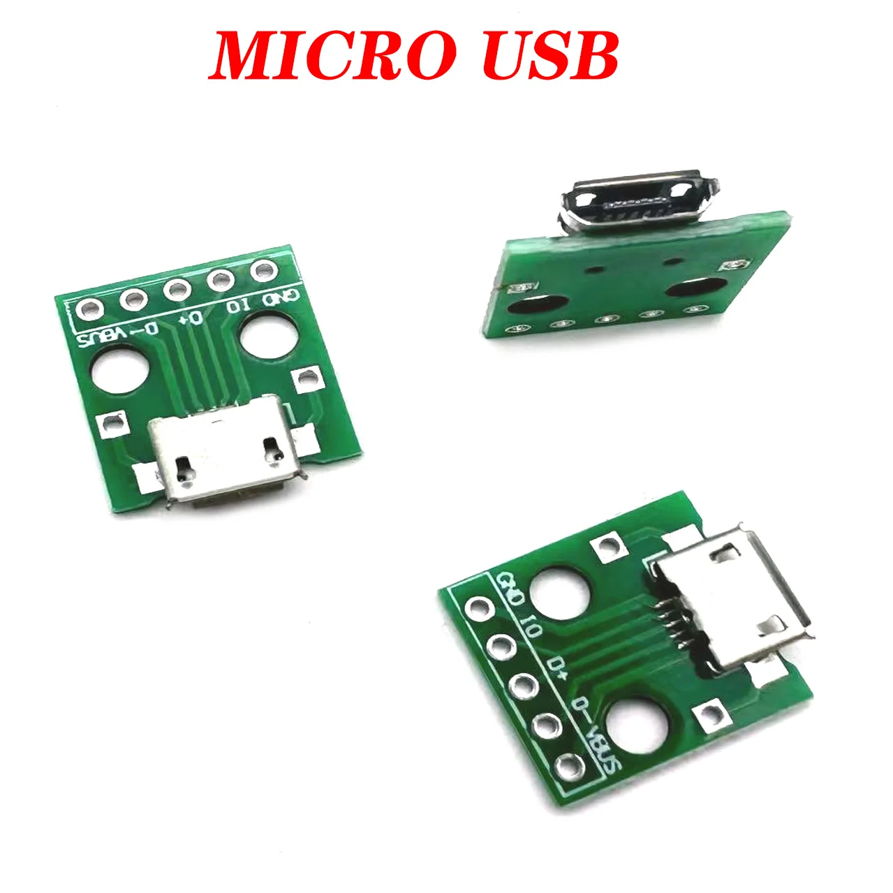 1/5/10pcs MICRO USB To DIP Adapter 5pin Female Connector B Type PCB Converter Breadboard USB-01 Switch Board SMT Mother Seat