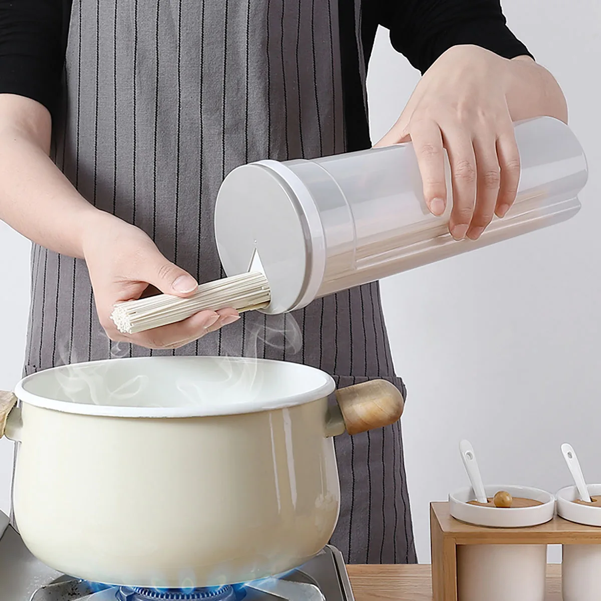 

Герметичная банка для лапши, кухонные аксессуары, пищевой пластик, кухонное хранилище и организация, количественная разделенная коробка для хранения банок ﻿