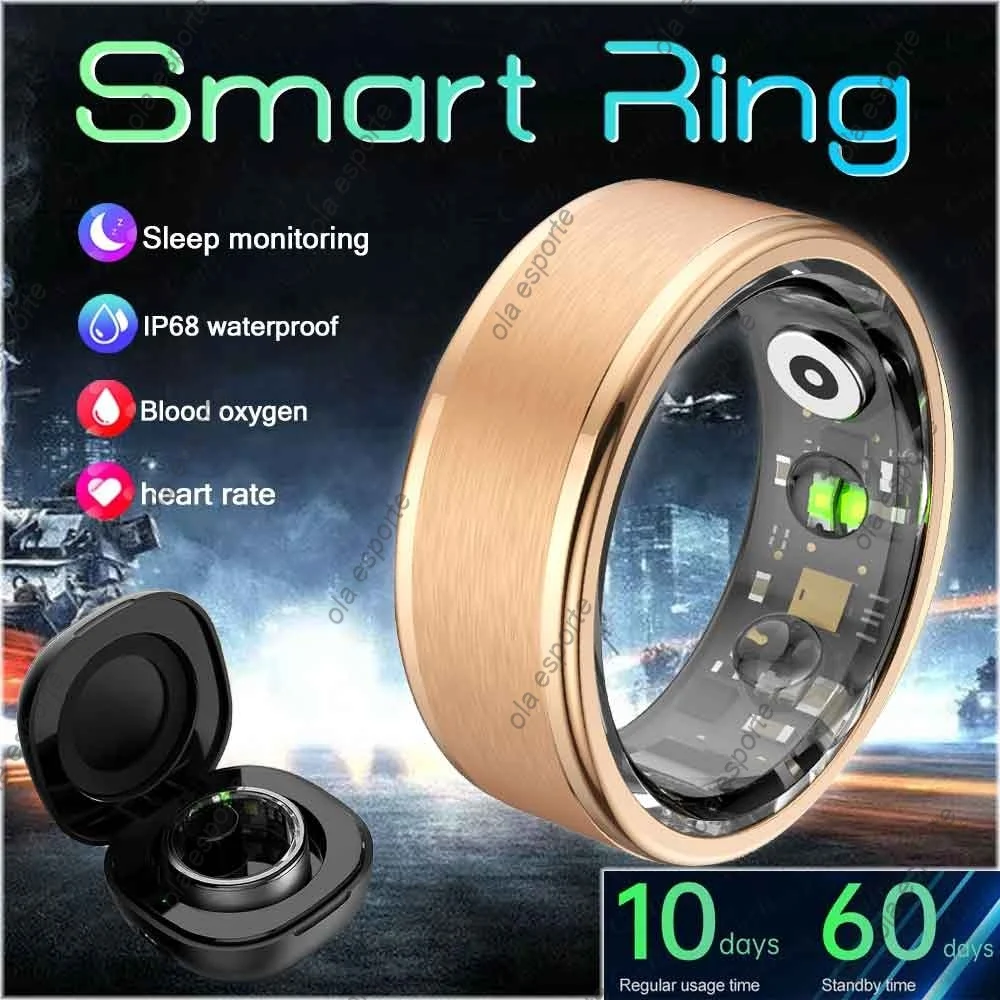 For Xiaomi Smart Ring Men Women Military Grade Titanium Steel Shell Health Monitoring IP68 & 5ATM Waterproof Multi-sport Modes