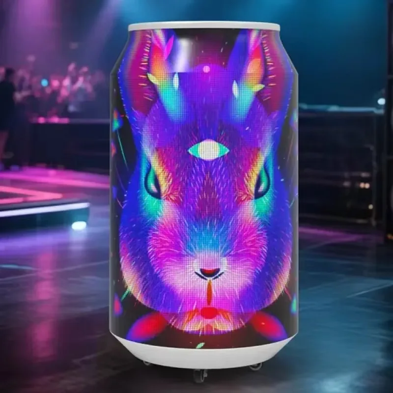 Floor Standing Flexible LED Module Display Creative Beer Bottle Shape Advertising Digital Screen