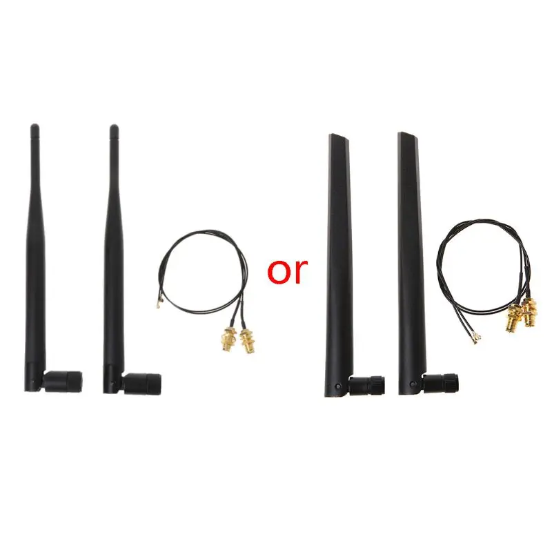 2x 6dbi antena wifi banda dupla direcional antena 2.4ghz/5ghz com conector fêmea RP-SMA roteador wi-fi sem fio