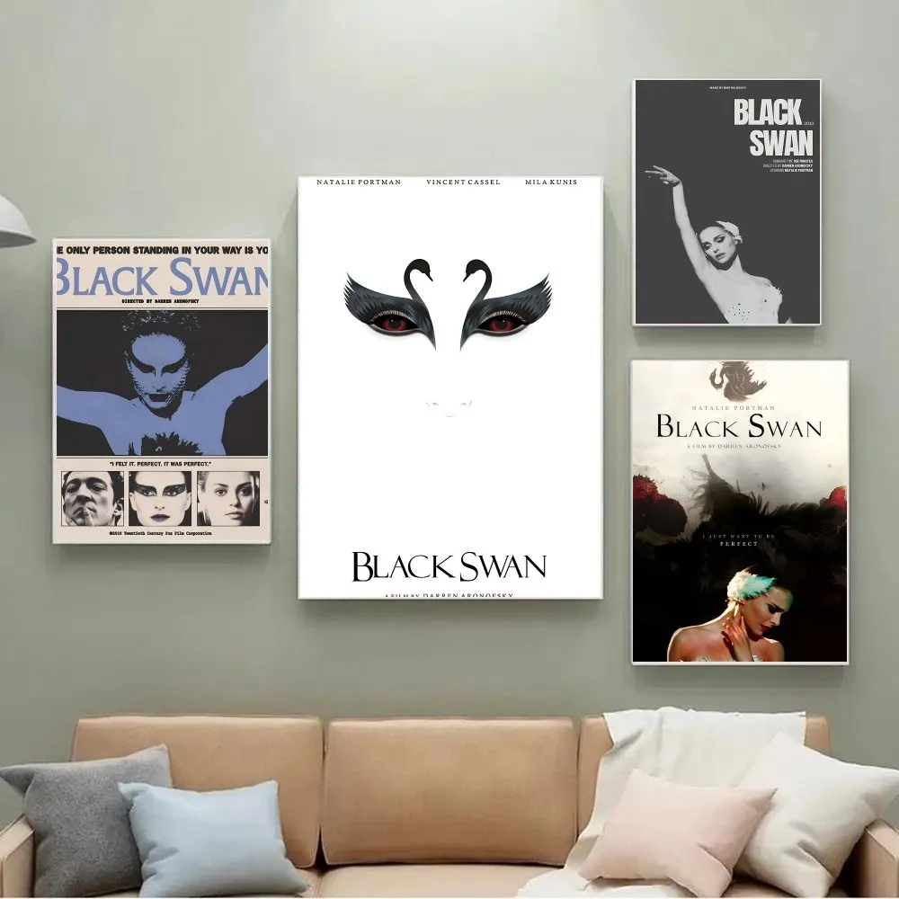 1 قطعة فيلم البجعة السوداء الكلاسيكية أنيمي المشارك المشارك ورقة طباعة غرفة المعيشة المنزلي غرفة نوم مدخل بار مقهى الفن اللوحة الديكور #5