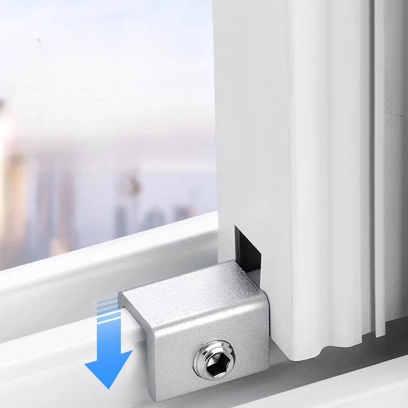 Child Protection Baby Safety Adjustable Sliding Window Locks Stop Aluminum Alloy Security Lock With Keys Safety Window Lock