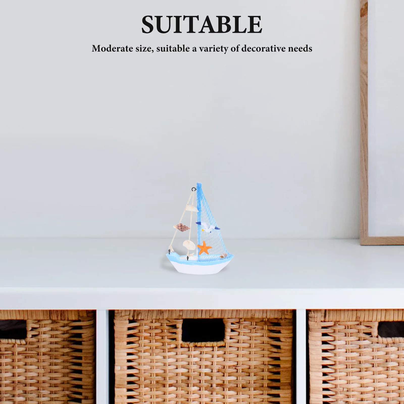 

Boat Model Sailing Crafts Wooden Miniature Cake Nautical Cruise Party Decoration