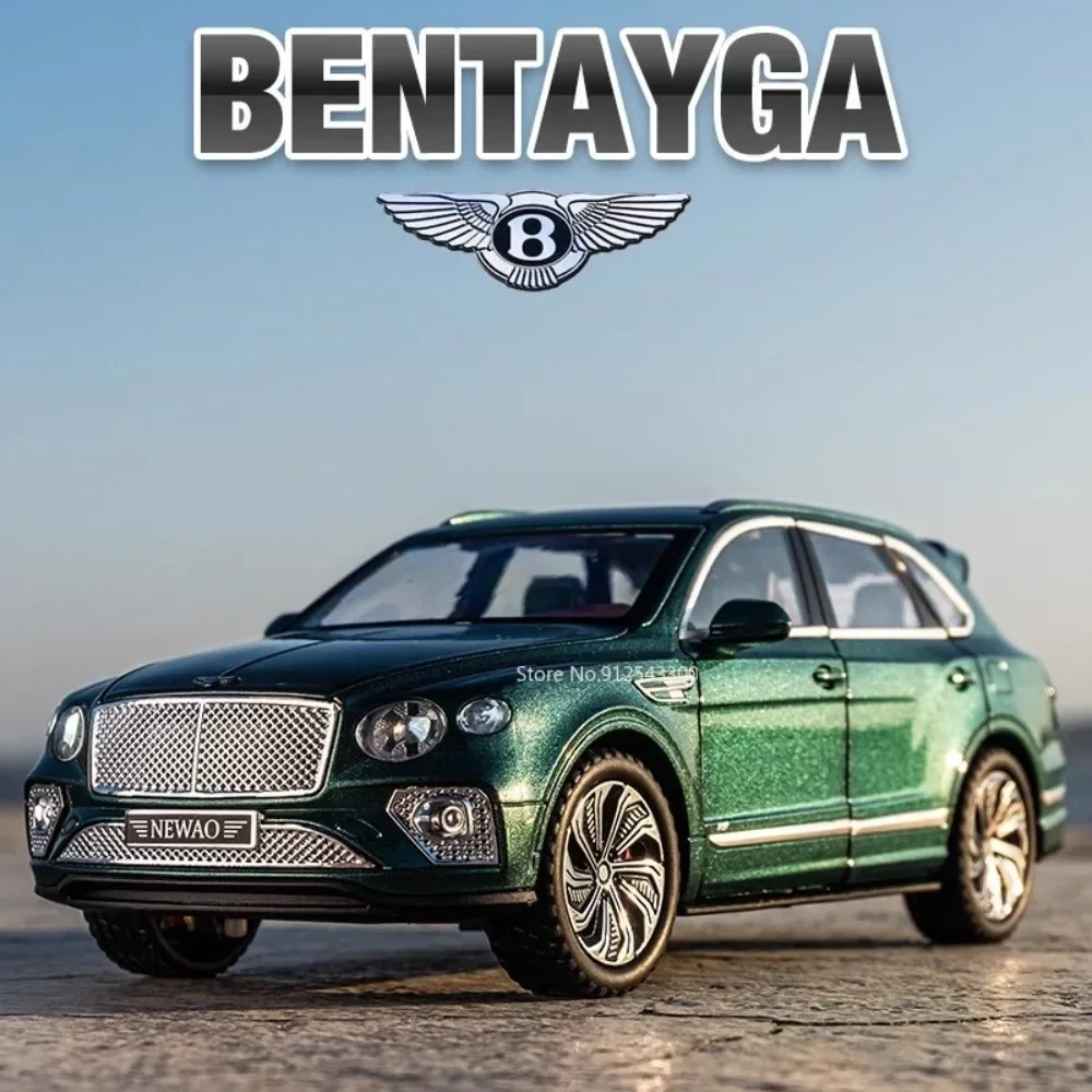 

1/24 Bentli Bentayga Car Model Toy Alloy Diecast SUV Toy Car Doors Opened Sound Light Pull Back Model Vehicle Toy for Boys Gifts