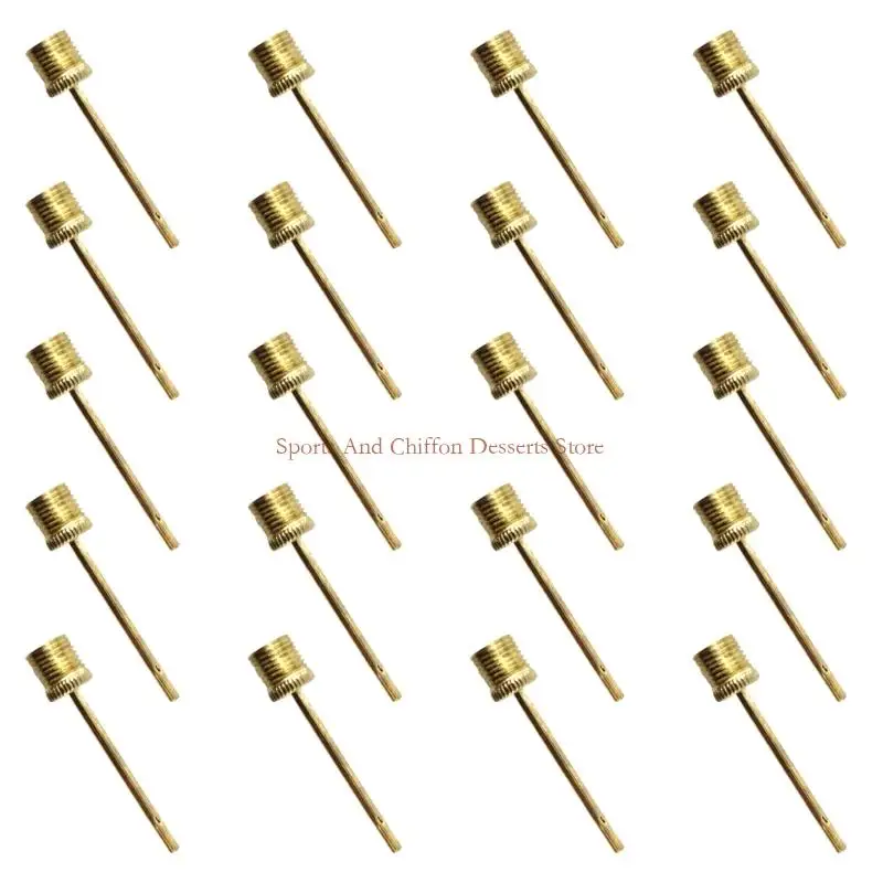 20 ชิ้นวาล์วอากาศพองอะแดปเตอร์ปั๊มเข็มสแตนเลสเข็มพองเข็มสำหรับวาล์วฟุตบอลบาสเก็ตบอลฟุตบอล K1yf