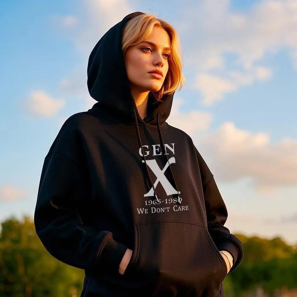 سويت شيرت بقلنسوة من Vintage Gen X 1965-1980 بلوفر مريح على طراز الشارع متوفر بـ 12 لونًا لملابس غير رسمية مريحة