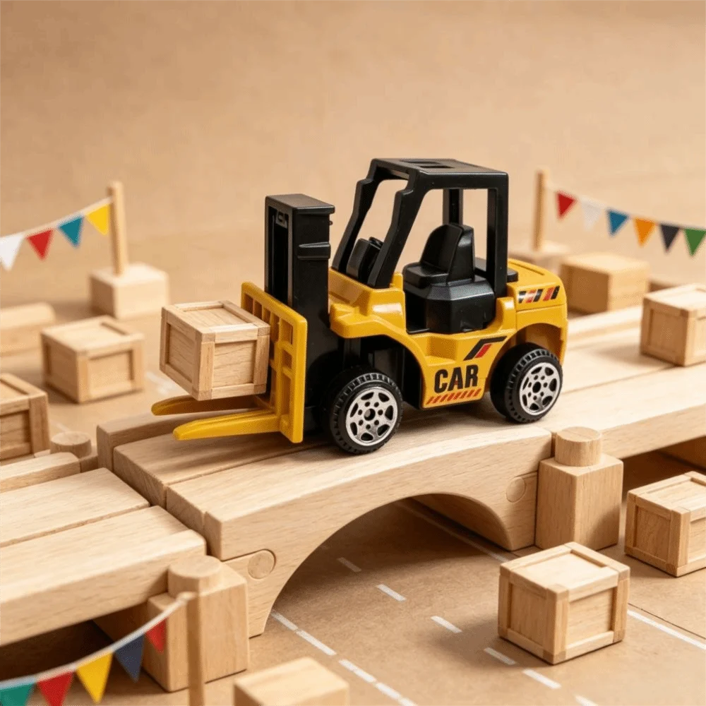 6pcs/set Alloy Crane Truck Alloy Engineering Vehicles Set Simulation Diecast Alloy Truck Set Classic Excavator Boys