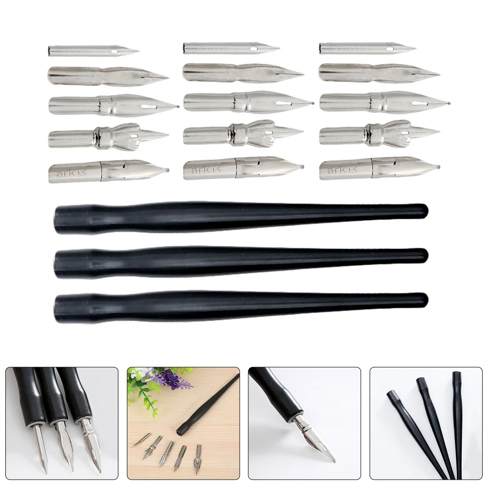 

3 Sets Liquid Masking Fluid Pen For Watercolor Painting Line Drawing Artists Precision Dip Pens Stainless Steel Nib Ruling Art