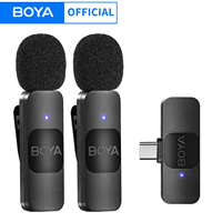 BOYA BY-V Professional Wireless Lavalier Mini Microphone for iPhone iPad Android Live Broadcast Gaming Recording Interview Vlog