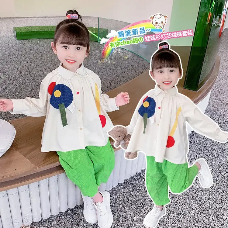 

New Sports Baby Girls' Spring and Autumn Cute Children Girls' Clothing Fashionable Suit Spring 2025