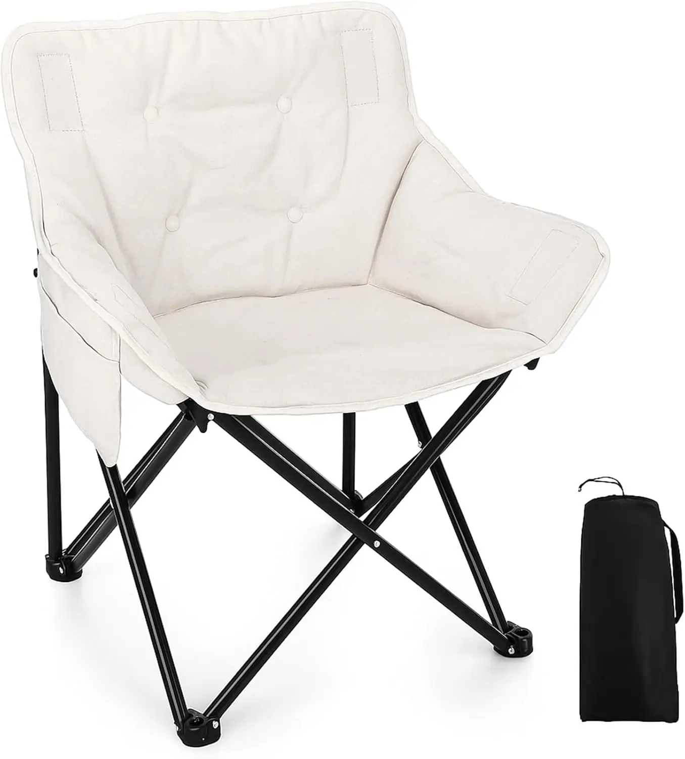 

Мягкий большой стул для кемпинга, легкий портативный стул для рыбалки и лужайки с боковым карманом для использования на открытом воздухе