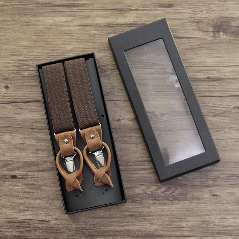 Yapher Retro Men's Detachable Suspender Clips Removable Elastic Braces Anti-Slip Clips for Jeans & Dress Pants Accessories