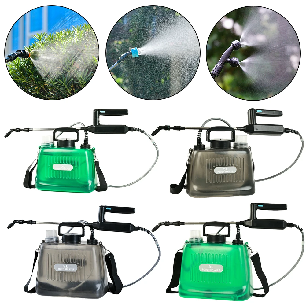 

5L/8L Electric Sprayer Adjustable Shoulder Strap Sprinkler Electric Sprayer Watering Can With Spray Gun for Lawn Garden Cleaning