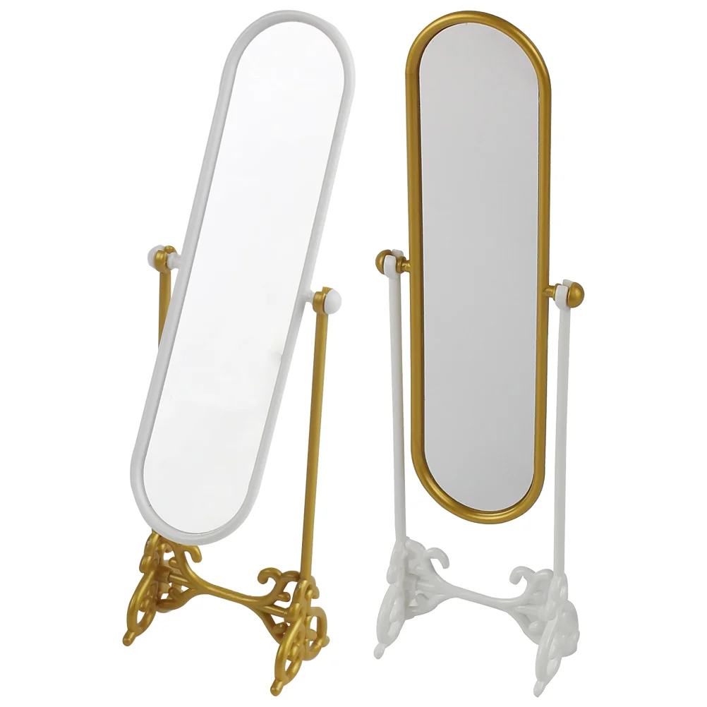 

Mirror House Ornament Mini Full-length Dressing Furniture Adjustable Adornment Accessory The