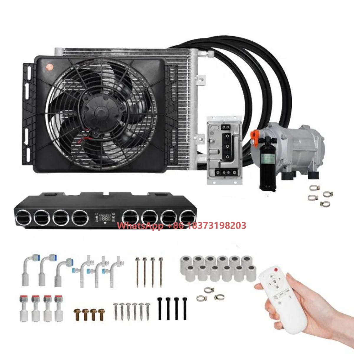

Truck Parking Electric air Conditioner Hanging Machine 24v Evaporator Assembly RV AC Car On-board Cooling air Conditioner 12v