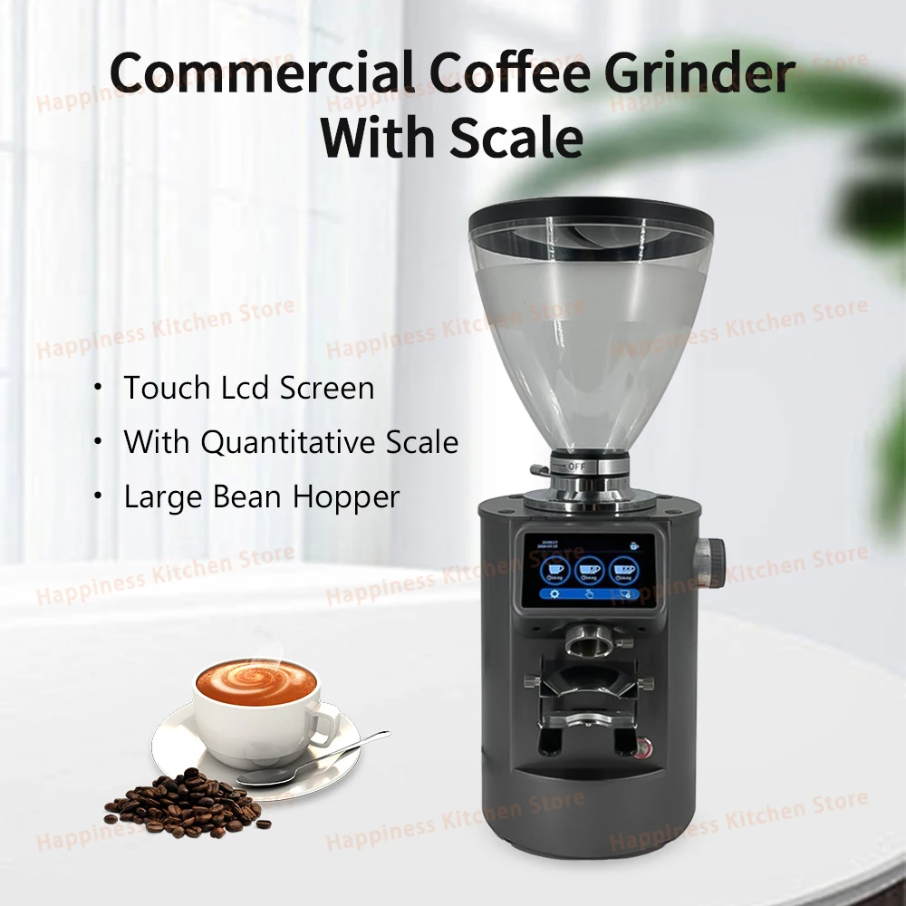 

Electric Grinder Build-in Coffee Scale 90mm Burr Weight Mode & Time Mode Espresso Grinder Stainless Steel Burr