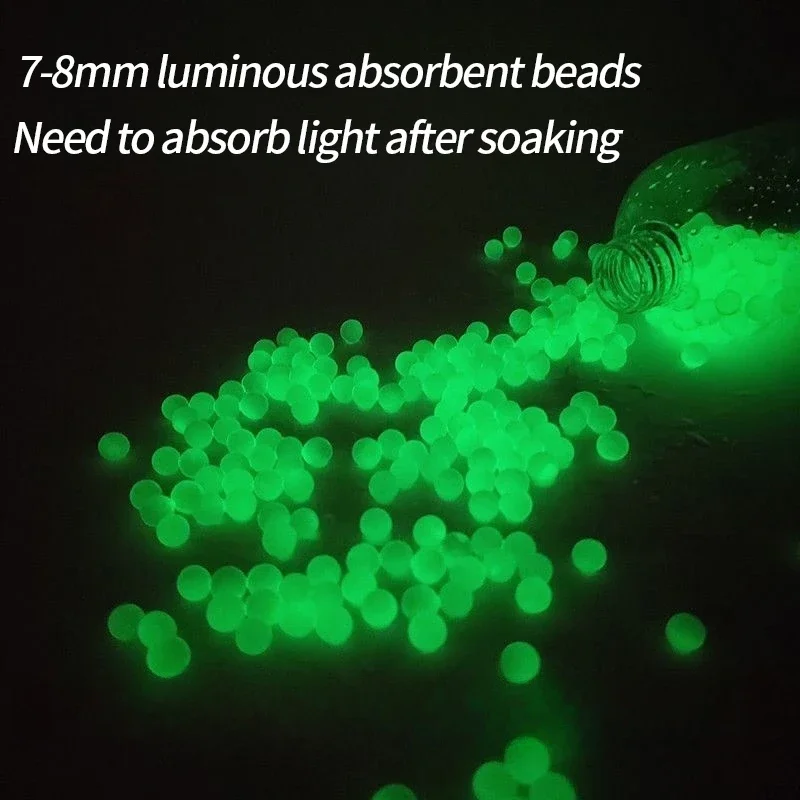 Glow In The Dark Water Beads Gel Balls 7mm-8mm Fluorescence Green Magic Jelly Splater Ball Luminous Gel Water Beads Ball