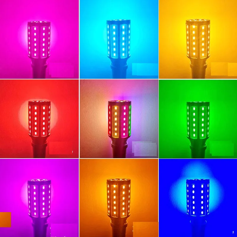 1pc 110v 220v 10w 15w 20w 30w LED Corn Light Lamp 3000k Nature White 4000k 6000k Orange Flame Light 1900k 2000k Red Green Blue