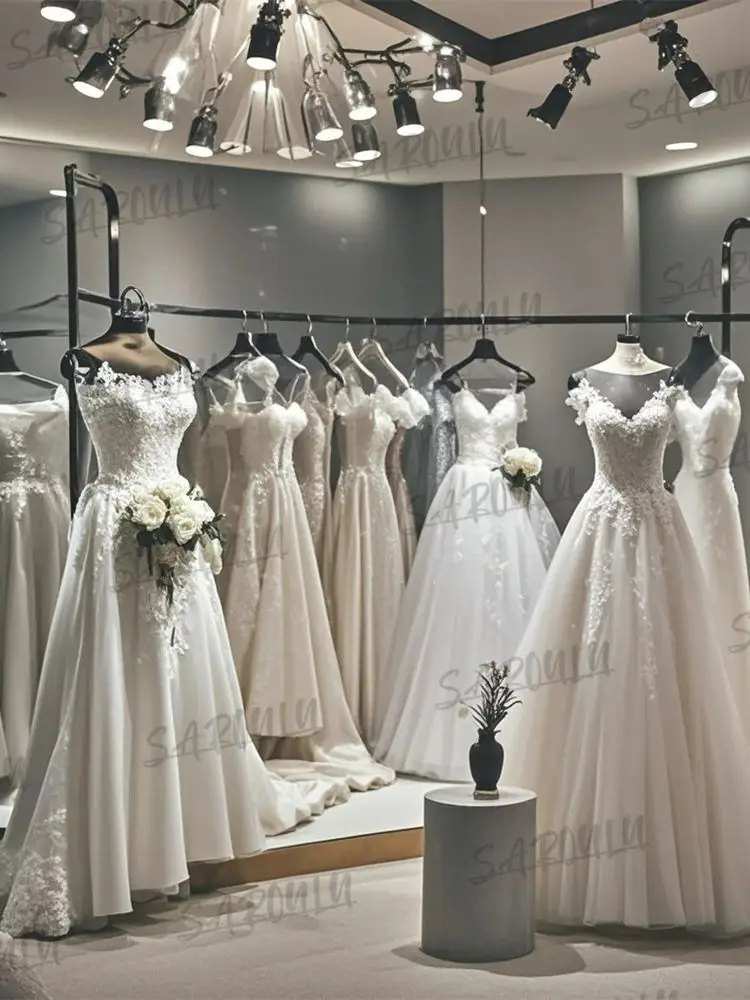 SAROULU Abito da sposa tubino da donna, abito da sposa lungo in raso con spalline sottili, abiti da sposa romantici personalizzati