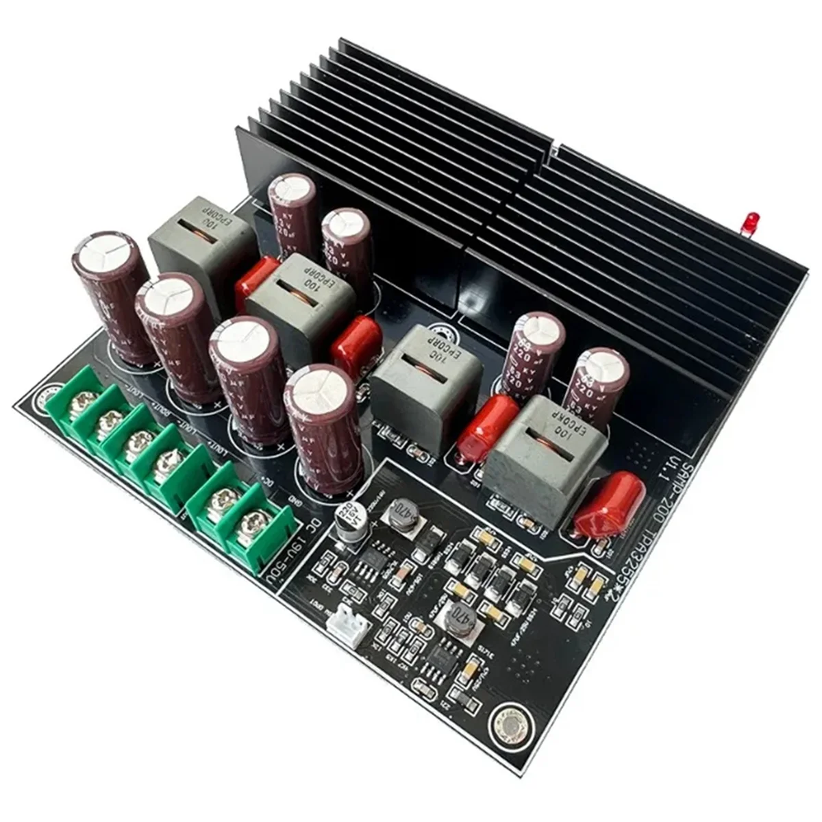 Popular SAMP-200 HIFI Dual Core TPA3255 Stereo Amplifier Board 2 Channel 600W+600W Class D Digital Power Amplifier TL072 OP AMP